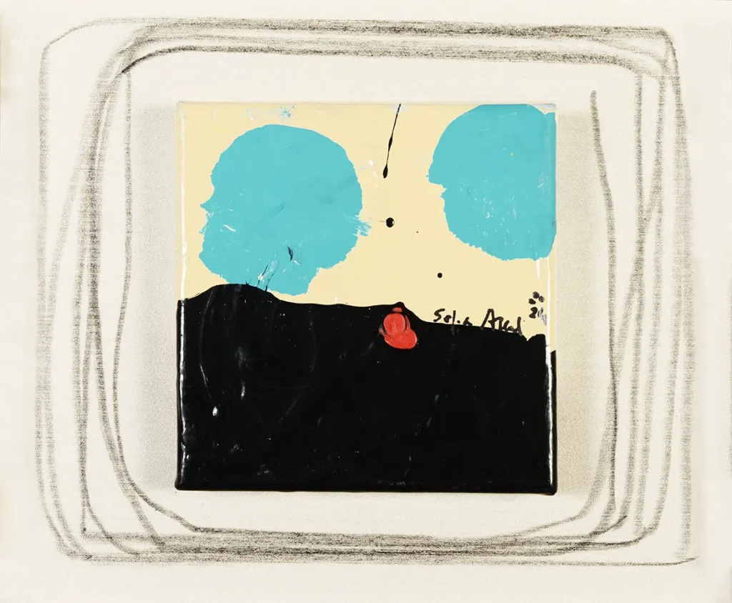 Ondulações III, 2024 Acrílico sobre tela 14x14 cm Sofia Areal