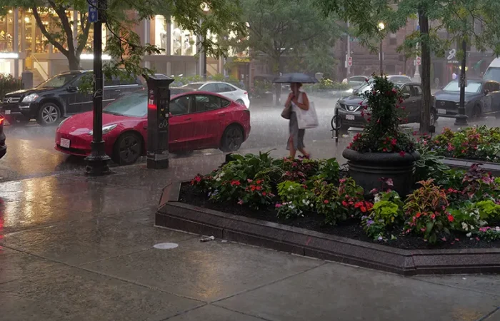 Na América tudo pode acontecer, até chover!