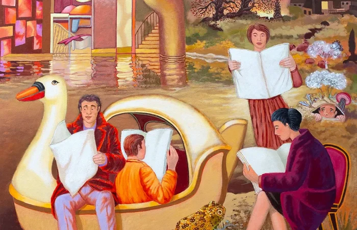 Lendo jornais sem letras