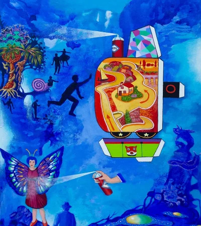 Noturno com borboleta solteira