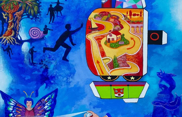 Noturno com borboleta solteira